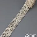 (5Meter/roll) White Beige Cotton Embroidered Lace Net Ribbons Fabric Trim DIY Sewing