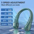 The New JKUOO Portable Bladeless Neck Fan, Fifth Generation LazyRechargeable Small Fan - Features Infinite Speed , 1200Mah Batte