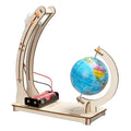 DIY STEM Earth Model Day Night Cycle Educational Globe Toy Wooden Handmade Toy Science Kit for Classroom Physics Learning