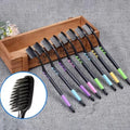 10 Pieces Packed Soft Bristle Bamboo Charcoal Black Hair Ultra-Fine Beauty Toothbrush Couple Suit Oral Cleaning Tools