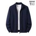 New Mens Zipper Knitted Cardigan Jumper Relaxed Stand Neck Knit Warm Overcoat Winter Baggy Fit Outer Garment for Males Pullovers