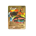 Cart o de metal pok mon 10000 pontos arceus charizard raichu super cart o dourado ingl s mewtwo vmax gx ex presente de natal