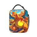 Charizard Roar Face Cartoon Lunch Bag For Men Office Print Lunch Box Retro Waterproof Thermal Tote Handbags
