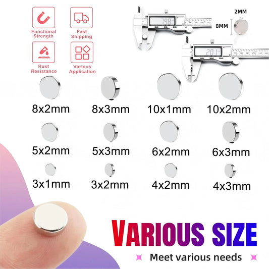 Super Powerful Magnet Strong Magnet Round Small Magnet for Decoration, Fridge, DIY,