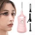 360 Heated Eyelash Curler Portable Eyelash Curling Device With Comb Design Electric Eye Beauty Tool Makeup Supplies