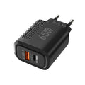 65W GaN USB PD Fast Charger Plug Type C Quick Charge 3.0 Phone Wall Adapter Portable Travel Charger For iPhone 16 Xiaomi Samsung