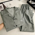 Light Luxury Vintage Instagram-Style Men's Cloud-Cotton Casual Loungewear Spring/Autumn Seasonal Relaxed Pyjamas Two-Piece Set