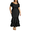 High-Quality Polynesian Women'S Short-Sleeved Fitted Dress Samoan Short-Sleeved A-Line Fish-Tail Skirt 2026 New Style Tight Fit