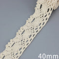(5Meter/roll) White Beige Cotton Embroidered Lace Net Ribbons Fabric Trim DIY Sewing
