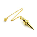 Cone 100% Copper Brass Metal Pendant Pendulum for Divination Dowsing Reiki Healing