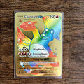 The Winged Dragon of Ra GX Charizard Theme Metal Mewtwo 6Pcs Gold Foil Fan Art Trading Cards Collection Toy Gift