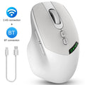 Explosions mute Bluetooth 2.4G Dual-Mode Wireless Mouse DPI Adjustable Power Digital