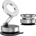 360 Adjustable Magnetic Vacuum Suction Cup Phone Mount for MagSafe Pocket-Size Foldable for Mirrors Cars Gyms Smooth Surface