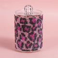 Luxury Diamond Cotton Swabs Storage Case Portable Makeup Cosmetic Organizer Dust-proof