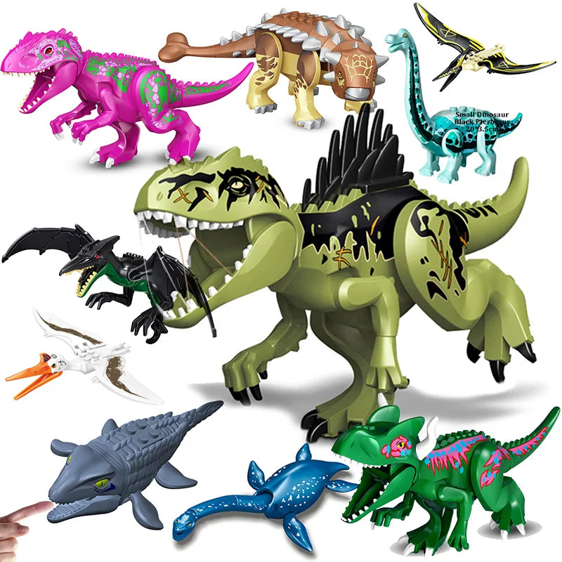 Jurassic Dinosaur World Brutal Raptor T-Rex Triceratops Indominus Rex Model Building