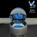Monster Spirit Crystal Ball 3D Ghost Gengar Dragon Night Light Bulb Glass Crystal Ball Figurine Beat Birthday Gift
