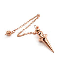 Cone 100% Copper Brass Metal Pendant Pendulum for Divination Dowsing Reiki Healing