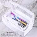 Nail Sterilizer Tray Disinfection Box Sterilizing Clean Nail Art Salon Manicure Implement Sanitize Tool Equipment Cleaner Tools