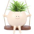 6Pcs Animal Ceramics Planter Ceramic Succulent Pots with Drainage Hole Cute Cartoon Animal Shaped Succulent Planter for Home