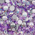 10g Mix Size Jelly Resin Flatback Rhinestone AB Imitation Pearl Beads For Nail Art DIY