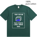 Custom-Made Men's T-Shirts Are Suitable for Team Gatherings, Gyms, and Sports Cotton Round-Neck Short-Sleeved Shirts