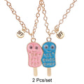 2 Pcs/set Best Friends Pendant Necklace For Woman Magnetic Adjustable Rainbow Daisy Lover Broken Heart Chain BFF Jewelry Gifts
