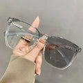 Anti Blue Light Photosensitive Color Changing Polygonal Large Frame Myopia Glasses 6023
