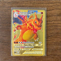 The Winged Dragon of Ra GX Charizard Theme Metal Mewtwo 6Pcs Gold Foil Fan Art Trading Cards Collection Toy Gift