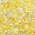 10g Mix Size Jelly Resin Flatback Rhinestone AB Imitation Pearl Beads For Nail Art DIY