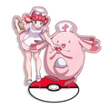 Recycled Acrylic Standees for Pokemon Sprigatito Chansey Blissey Desk Decoration Decorative Creativity Cute Gift 15cm