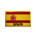 Spain Flag Hook Loop Patch Custom Multicolor Embroidery Morale Badge Sticker for Military Outdoor Tactic Backpack Helmet Armband