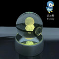 Monster Spirit Crystal Ball 3D Ghost Gengar Dragon Night Light Bulb Glass Crystal Ball Figurine Beat Birthday Gift