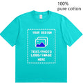 Custom-Made Men's T-Shirts Are Suitable for Team Gatherings, Gyms, and Sports Cotton Round-Neck Short-Sleeved Shirts