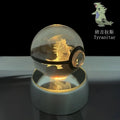 Monster Spirit Crystal Ball 3D Ghost Gengar Dragon Night Light Bulb Glass Crystal Ball Figurine Beat Birthday Gift