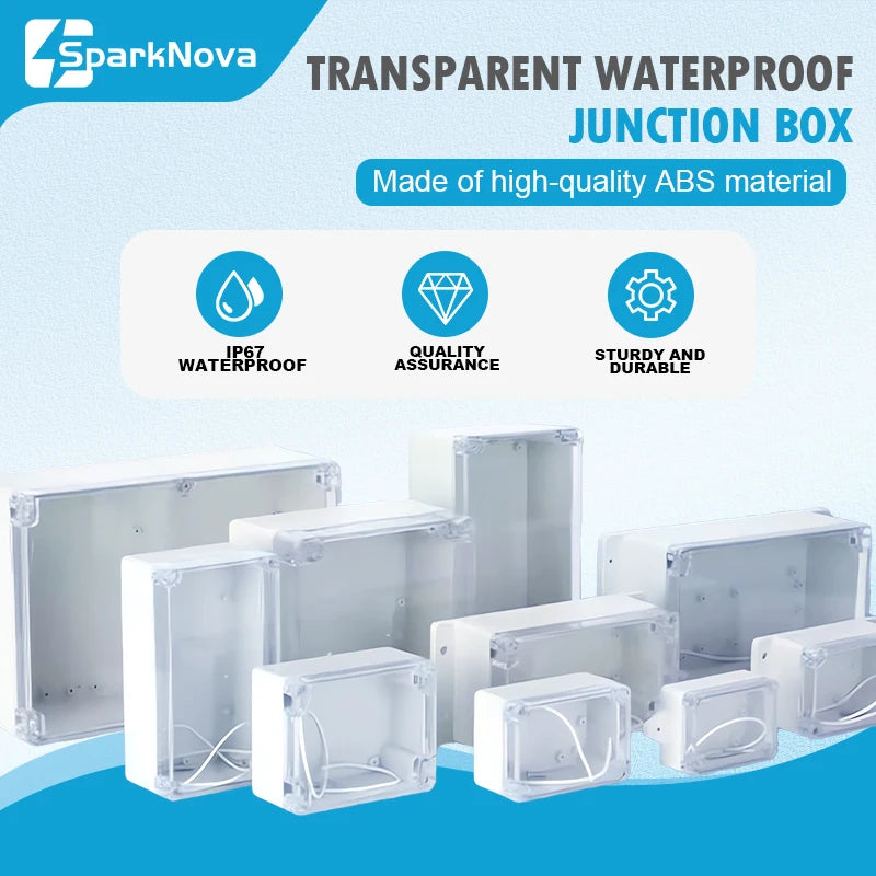 IP67 Plastic Transparent Waterproof Enclosure Box for Outdoor Electronic Projects