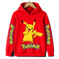 Autumn and Winter Sports Hoodies for Daily Warmth, Creative Pocket Monsters Cartoon Patterns, Men's and Girls' Clothing