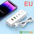 4Ports USB Fast Charger Station USB HUB3.0 Multi Splitter Adapter USB C Expander Portable Travel Charger For iPhone Xiaomi Phone