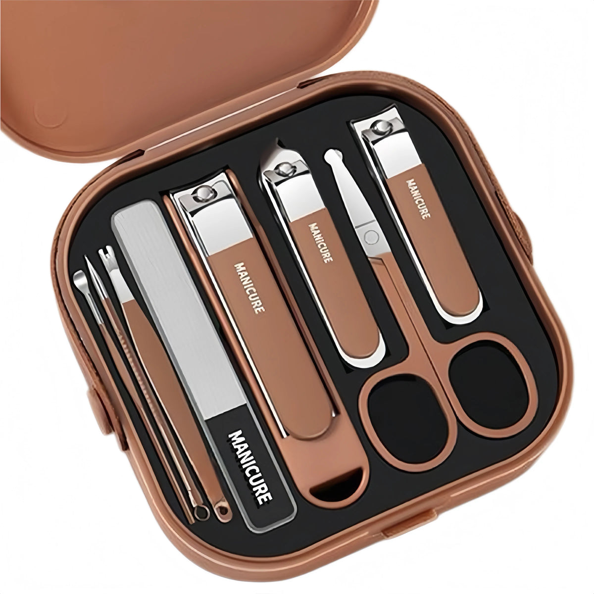 Anti Splash Nail Clipper Kit Portable Manicure Grooming Set Stainless Steel Nail Care