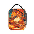 Charizard Roar Face Cartoon Lunch Bag For Men Office Print Lunch Box Retro Waterproof Thermal Tote Handbags