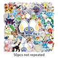 50pcs Pokemon Stickers Waterproof Pocket Monsters Pikachu Anime Decals for Phone Laptop Kids Gift