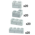 DIY Building Blocks Wall Figures Bricks 1x2 1x3 1x4 L Dots Educational Creative