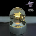 Monster Spirit Crystal Ball 3D Ghost Gengar Dragon Night Light Bulb Glass Crystal Ball Figurine Beat Birthday Gift