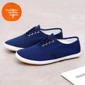 Unisex Canvas Shoes Blue Cloth Dance Morning Exercise White Sneakers Basket Net Work Soft Bottom Breathable Lightweight Rubbe...
