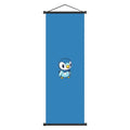 Pok mon Piplup Art Scroll Hanging Poster, Hi - Qual., Cute Anime Wall Decor, Show Adorable Look for Fans, Vivid Design for Home