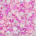 10g Mix Size Jelly Resin Flatback Rhinestone AB Imitation Pearl Beads For Nail Art DIY