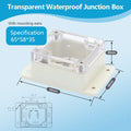 IP67 Plastic Transparent Waterproof Enclosure Box for Outdoor Electronic Projects