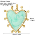 Y2k Boho Evil Blue Eye Heart Necklace for Women Golden Angle Flower Collars Diy Pendant