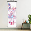 Sylveon - Centered Pok mon Scroll Prints, High - Quality, Show Grace & Loveliness, for Collectors' Rooms, Gentle Pok mon Vibe