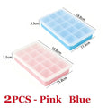 15 Cavity Ice Cube Tray Silicone Square Ice Trays Easy Release Stackable Ice Cube Molds