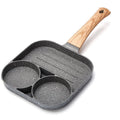 LMETJMA Pancake Egg Frying Pan 4 Cups Omelet Poached Egg Pan for Breakfast Divided